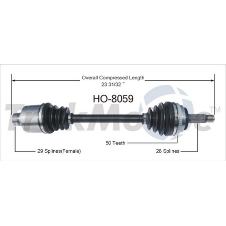 Surtrack Axle Cv Axle Shaft, Ho-8059 HO-8059